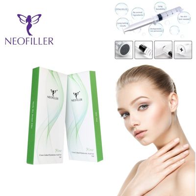 Dermal 24Mg/Ml Injeksi Pengisi Hyaluron Bantalan Pipi Peningkatan Bibir Halus