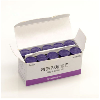 Liporase Menyuntikkan 1ml Suntikan Pelarutan Lemak Perut Larutkan Asam Hyaluronic 10vials / Box