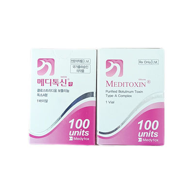 2.5mL Penghilang Kerut Suntikan Toksin Botulinum Meditoxin Toksin Botulinum Tipe A 100 Unit