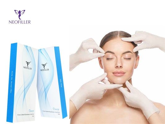 Hyaluronic Acid Dermal Filler Transparan Injeksi Hipodermal 1ml*2 Jarum suntik