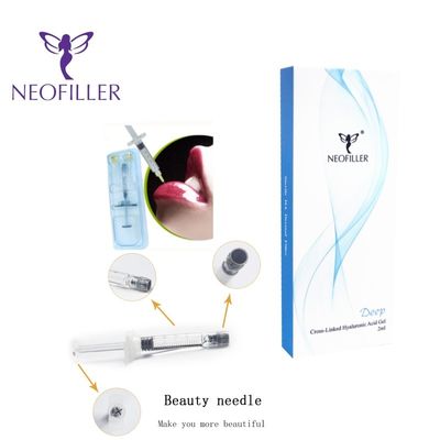 Injeksi wajah 9-12 Bulan Umur panjang Filler Dermal Asam Hyaluronic Transparan Dengan Linking silang