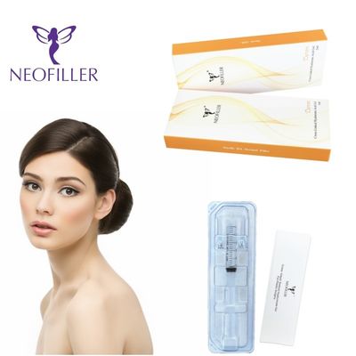 Gel Suntik Pengisi Dermal Asam Hyaluronic Transparan Tautan Silang Peningkatan Wajah Tahan Lama yang Unggul