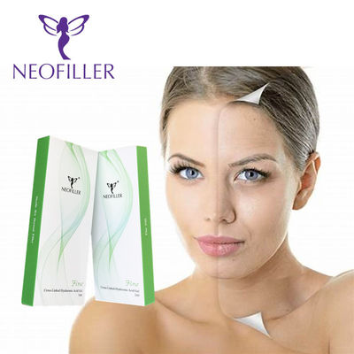 Asam Hyaluronic Transparan Pengisi Kulit Gel Injeksi Hipodermal Injeksi Penambahan Wajah