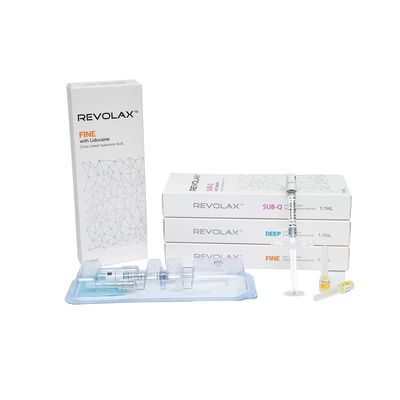 Pengisi Bibir Dermal 1.1ml Revolax Fine Deep Sub-Q Untuk Suntikan Asam Hyaluronic Anti Kerutan