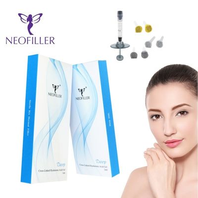 1Ml Gel Suntik Pengisi Kulit Asam Hyaluronik Solusi Peremajaan Wajah Tahan Lama Alami