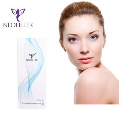 Neofiller Cross-Linked 2ml Hyaluronic Acid Dermal Filler Deep Line Nose Contour Injectable Gel Perbaikan Wajah