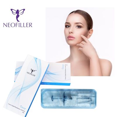 Neofiller Cross-Linked 2ml Hyaluronic Acid Dermal Filler Deep Line Nose Contour Injectable Gel Perbaikan Wajah