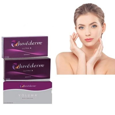 Juvederm Dermal Filler Injectable Gel dengan Cross-Linked Hyaluronic Acid selama 6-9 Bulan Durasi dalam 2ml Syringe