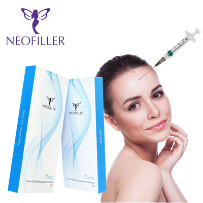 Neofiller 24mg-ml Hyaluronic Acid Dermal Filler Injectable Gel 9-12 Bulan umur panjang Solusi penyimpanan suhu kamar