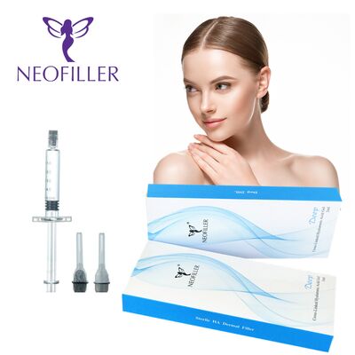 Neofiller 24mg-ml Hyaluronic Acid Dermal Filler Injectable Gel 9-12 Bulan umur panjang Solusi penyimpanan suhu kamar