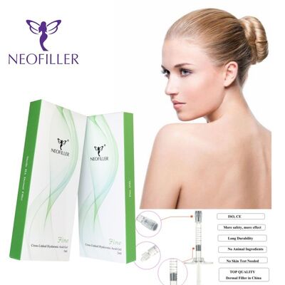 Neofiller Cross-Linked 24mg-ml Hyaluronic Acid Dermal Filler Injectable Gel 9-12 Bulan Peningkatan umur panjang