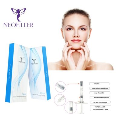 24mgml Hyaluronic Acid Dermal Filler 1ml Hypodermic Injection Depth Cocok untuk pengurangan keriput dan kontur wajah