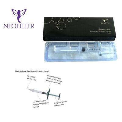 24mg-ml Asam Hyaluronik Konsentrasi Filler Kulit Injeksi Hipodermal Gel Injeksi Tekstur Kulit Volume Peningkatan