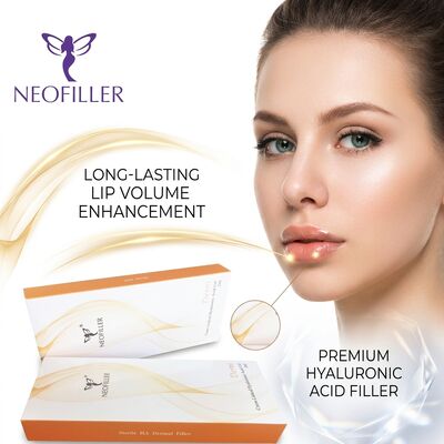 1 ml Injeksi Asam Hyaluronic Terhubung Saling Pengisi Kulit 8-15 Bulan Durasi Gel Biokompatibel Penghalusan Kerutan Wajah