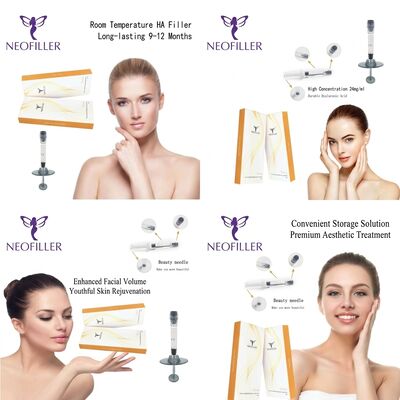 Hyaluronic Acid Dermal Filler with 1ml Syringe Volume for 8 to 15 Months Duration Using Biocompatible Hyaluronic Acid