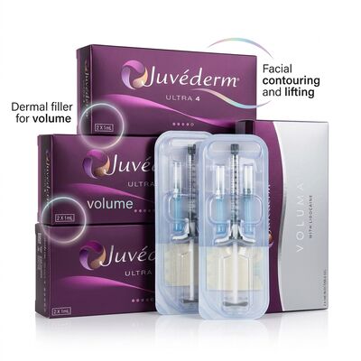 Hingga 12-18 Bulan Juvederm Dermal Filler 1ml 2 Syringe Pengiriman DHL UPS FEDEX Solusi Penambahan Wajah Berkelanjutan