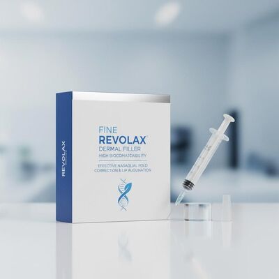 Filler Dermal Revolax halus dengan biokompatibilitas tinggi untuk koreksi lipatan nasolabial yang efektif dan pembesaran bibir