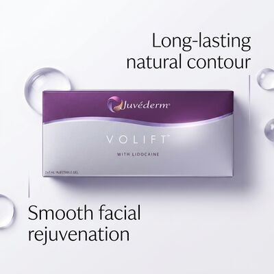 Volume 2 Kali 1Ml Juvederm Voluma Filler Pengisi Wajah Anti Penuaan untuk Meningkatkan Volume Bagian Tengah Wajah dan Memperbaiki Kontur Wajah