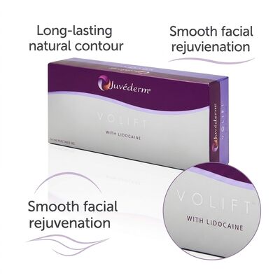 Kondisi Penyimpanan Suhu Ruangan Juvederm Dermal Filler Injeksi Hipodermik DHL UPS FEDEX Pengiriman untuk Kosmetik Medis
