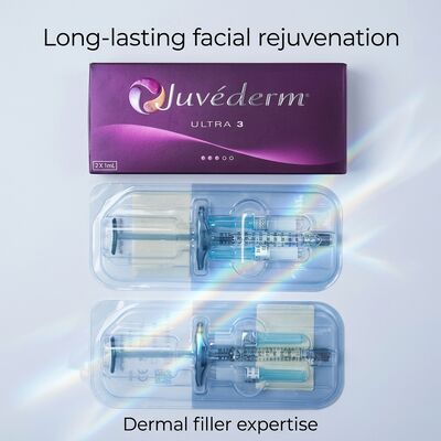 Formulasi gel Juvederm Dermal Filler 2 kali kedalaman injeksi hipodermik volume 1ml cocok untuk aplikasi kosmetik medis