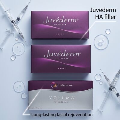 Formulasi gel Juvederm Dermal Filler 2 kali kedalaman injeksi hipodermik volume 1ml cocok untuk aplikasi kosmetik medis