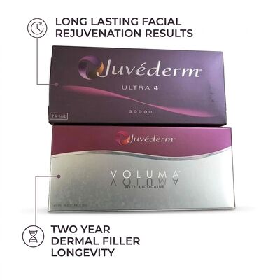 Gel Juvederm Dermal Filler 1ml Jarum Suntik Tempat Injeksi Wajah Ideal untuk Prosedur Peremajaan Wajah dan Pemulihan Volume