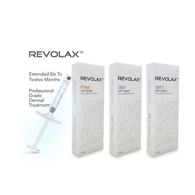 Sub-Q Revolax Dermal Filler Tinggi Biokompatibilitas Cocok untuk Injeksi kedalaman Dermis Tengah hingga Dalam Meningkatkan Kontur Kulit