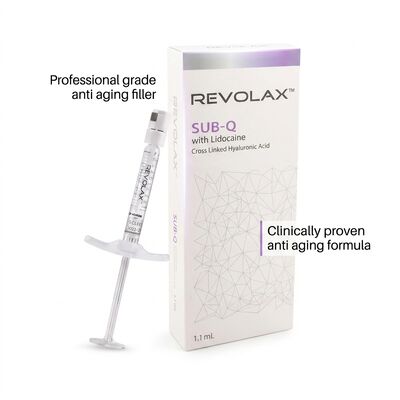 Sub-Q Revolax Dermal Filler Tinggi Biokompatibilitas Cocok untuk Injeksi kedalaman Dermis Tengah hingga Dalam Meningkatkan Kontur Kulit