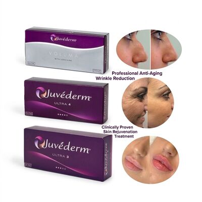 Injeksi Wajah Juvederm Filler Kulit Umur panjang 9-12 Bulan Ultra3 Ultra4 Volume Sempurna untuk penyempurnaan kontur wajah
