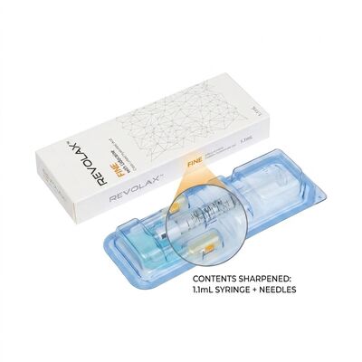 Pengisi Revolax Fine Glabellar Monofasik Asam Hialuronat Pengisi Dermal 1.1ml untuk Koreksi Garis Kerutan