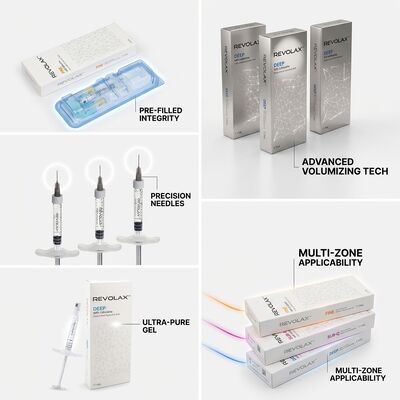 Pengisi Revolax Fine Glabellar Monofasik Asam Hialuronat Pengisi Dermal 1.1ml untuk Koreksi Garis Kerutan