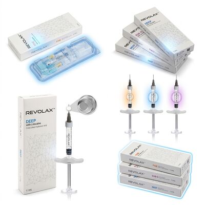 Pengisi Dahi Revolax Fine Monofasik Asam Hialuronat Pengisi Dermal 1.1ml untuk Koreksi Garis Dahi