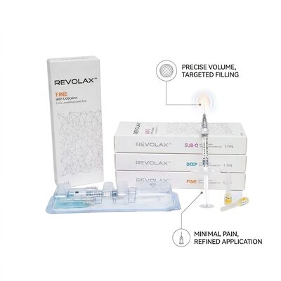 Revolax Sub-Q Chin Filler Monophasic Cross-Linked Hyaluronic Acid Dermal Filler 1.1ml untuk Pembesaran Chin