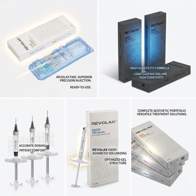 Pengisi Dahi Revolax Fine Monofasik Asam Hialuronat Pengisi Dermal 1.1ml untuk Koreksi Garis Dahi