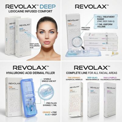 Pengisi Pipi Revolax Deep Monofasik Asam Hialuronat Pengisi Dermal 1.1ml untuk Augmentasi Volume Pipi