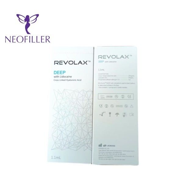 Penghilang Kerut 1.1ml/Kotak Dermal Filler Revolax Injeksi Asam Hidraulik Dalam Untuk Wajah