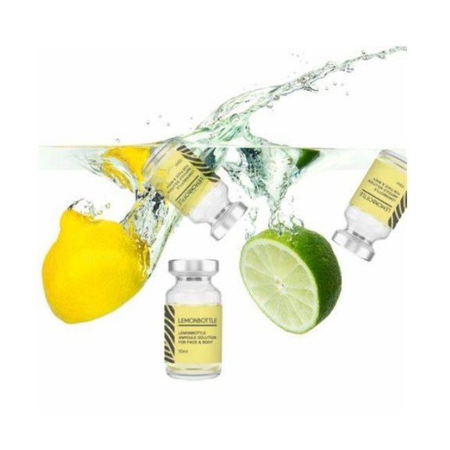Larutan Larut Lemak Konsentrasi Tinggi Untuk Wajah Dan Tubuh 10ml X 5 Botol Lemon Kemasan Aseptik Satu Kali