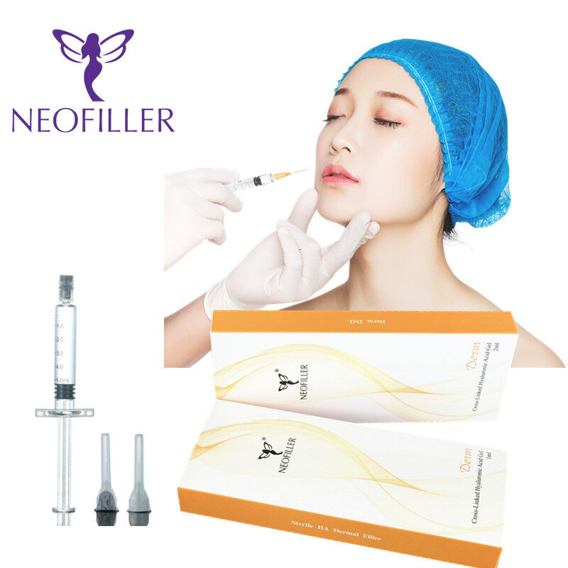 Neofiller Hyaluronic Acid Dermal Filler dengan konsentrasi 24mg/ml dan cross-linking selama 9-12 bulan umur panjang