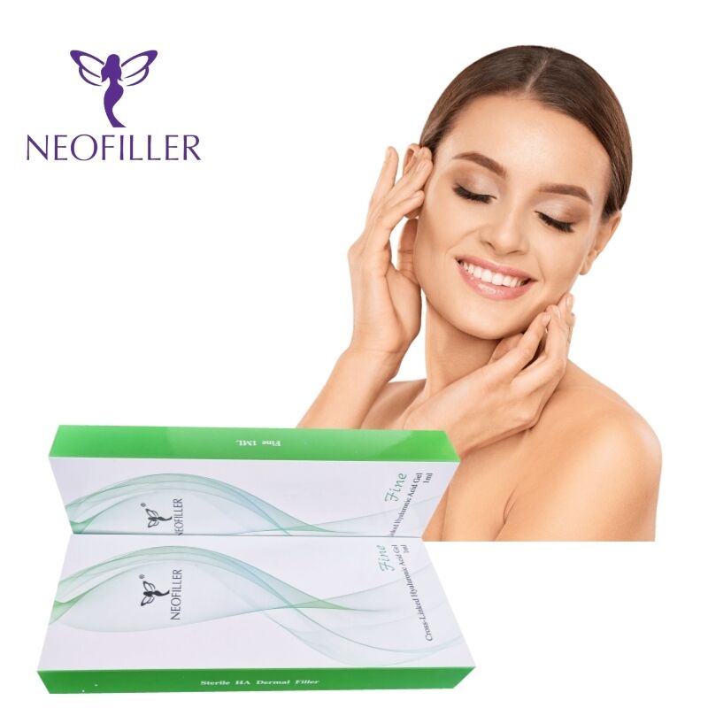 Neofiller 2ml Hyaluronic Acid Dermal Filler 24mg-ml Injectable Gel Wajah Hidung Lip Penambahan