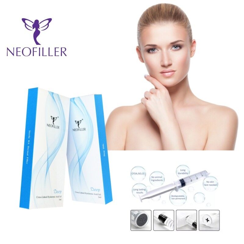 9-12 Bulan Umur Panjang 24mg-ml Asam Hyaluronic Dermal Filler Suntik Gel Peremajaan Wajah Volume Restorasi
