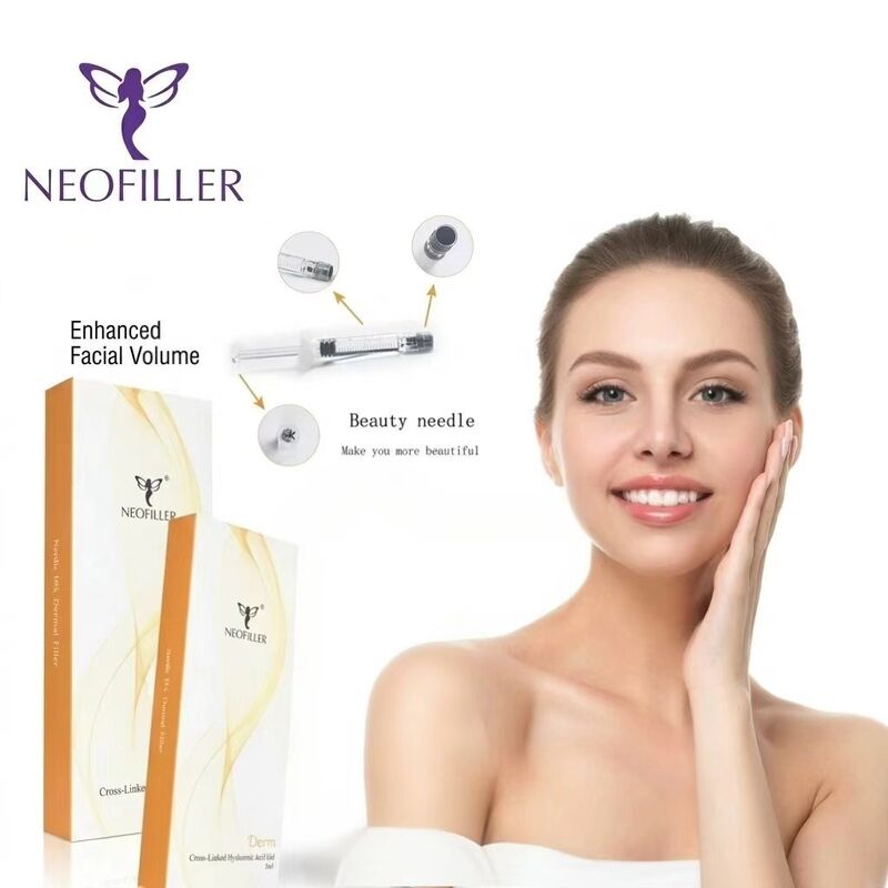 Neofiller Pengisi Kulit Asam Hyaluronik 2 Tahun Umur Simpan Gel Suntik Yang Mudah Dioperasikan Peningkatan Kontur Wajah