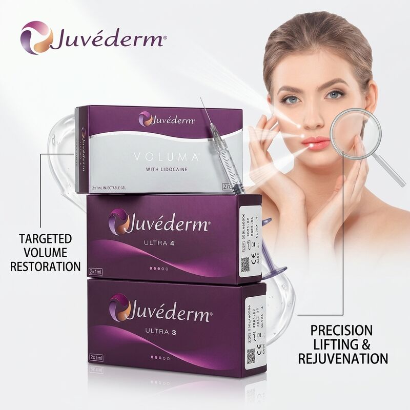 Pengisi Dagu Juvederm Ultra 4 Asam Hialuronat Pengisi Dermal untuk Kontur Rahang 24mg/ml